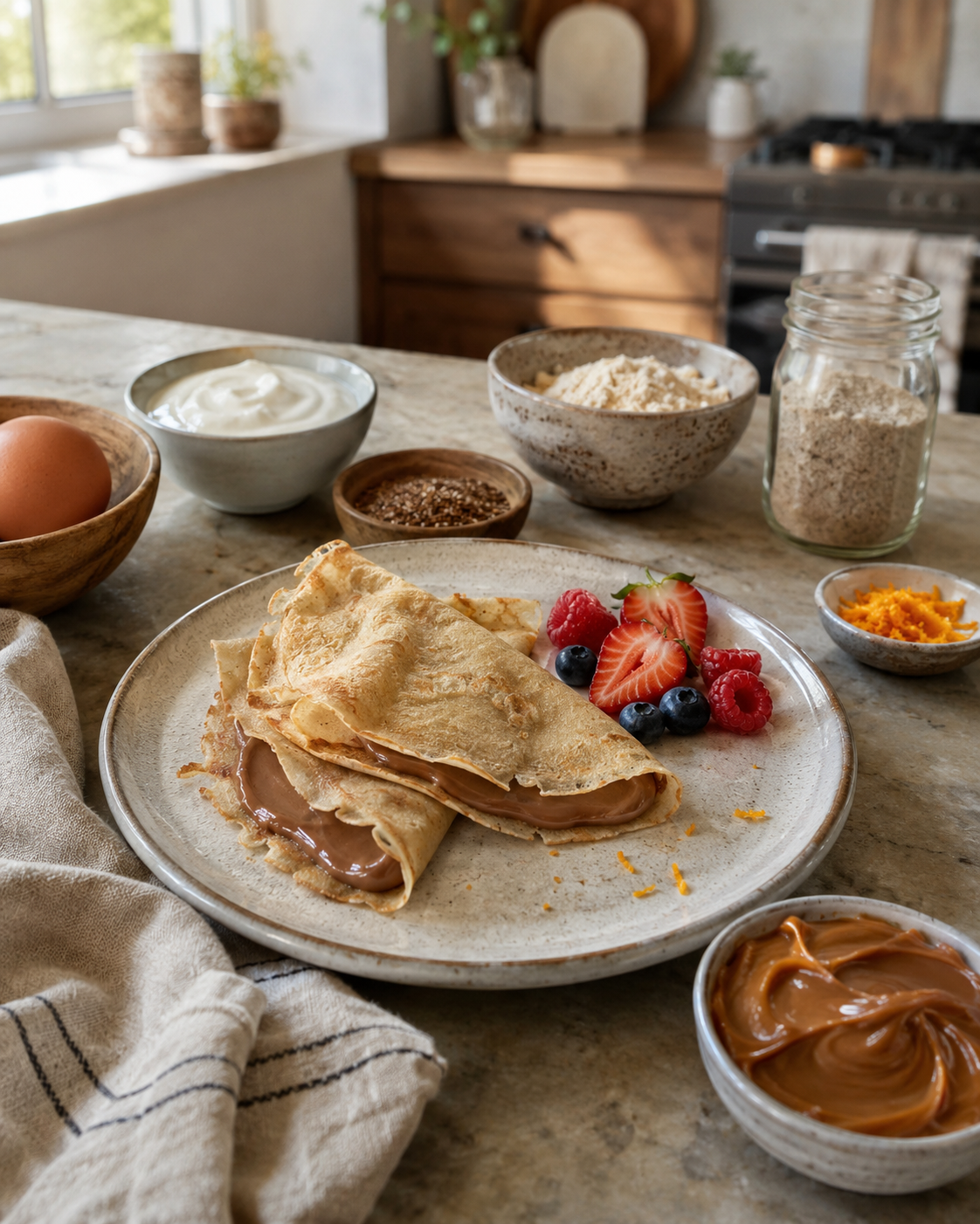 Crepes VS22 con Cajeta o Manjar Controlado