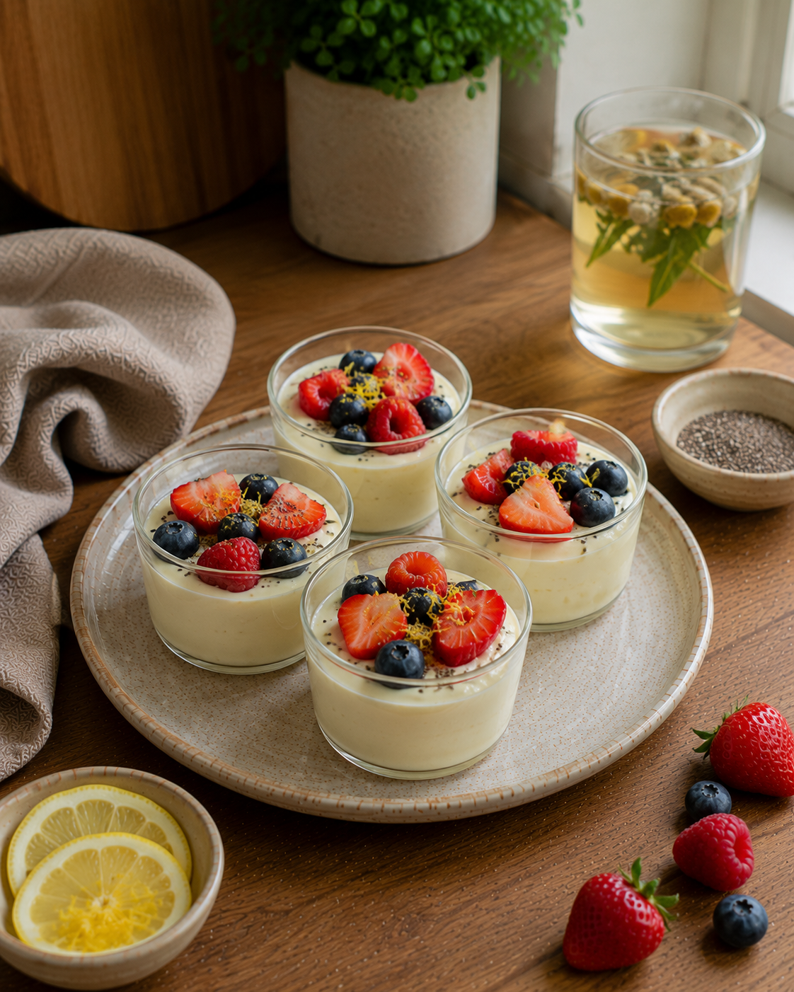 Mini Cups VS22 de Crema Limón y Frutos Rojos Medidos