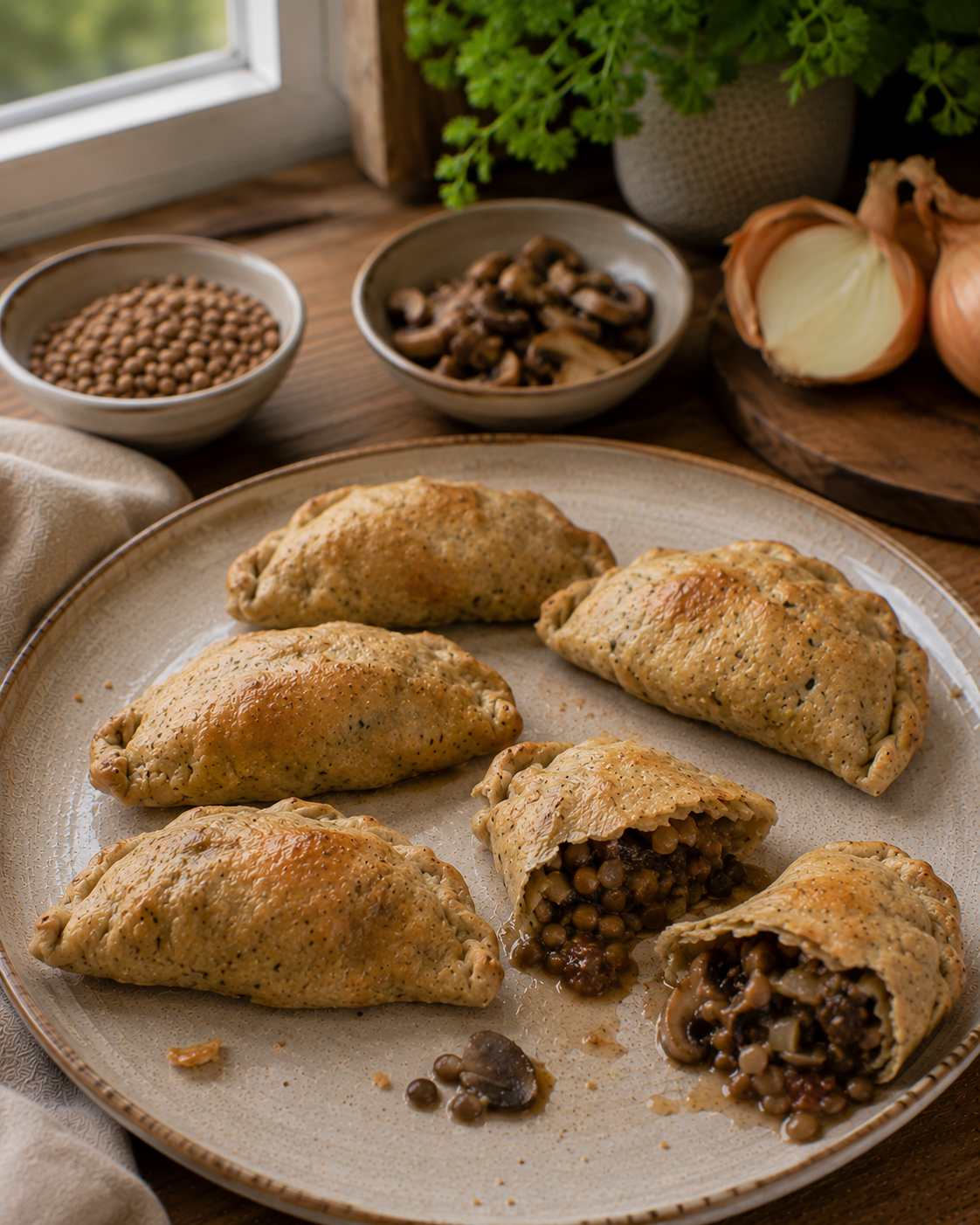 Empanadas VS22 De Lentejas, Hongos Y Cebolla Asada
