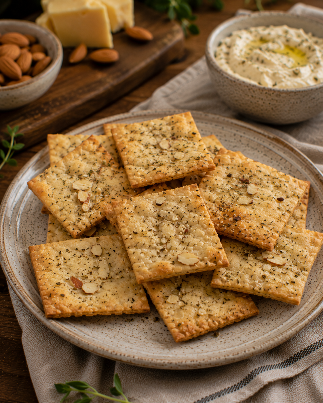 Crackers VS22 de Queso, Almendra y Orégano