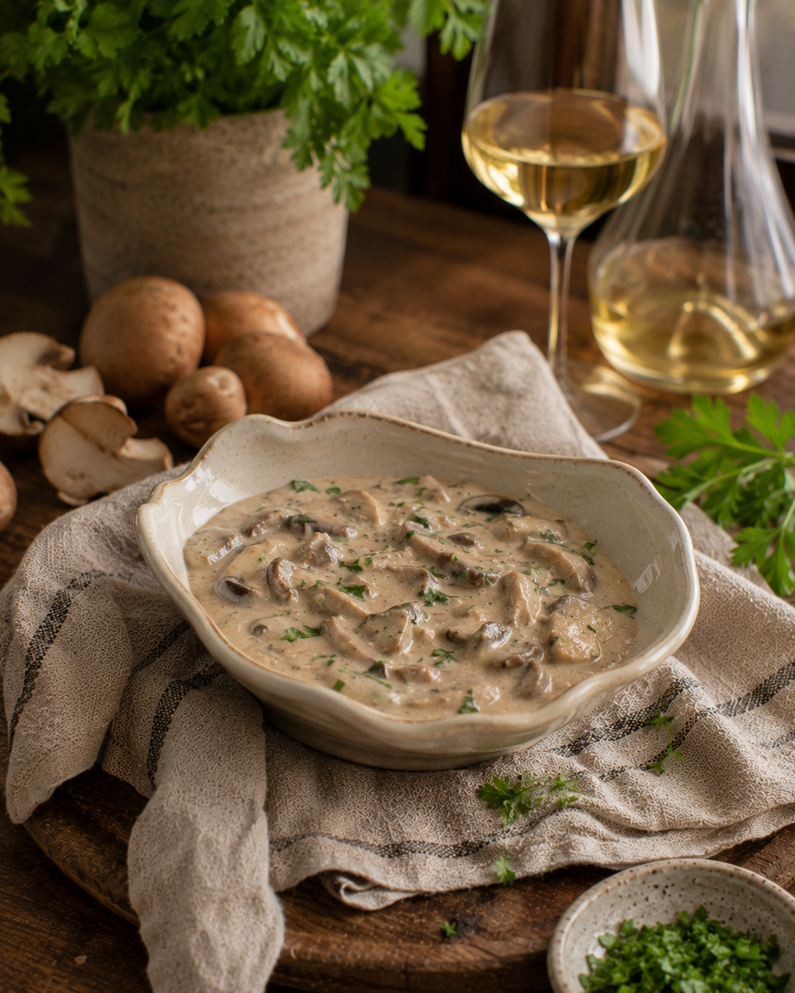Salsa Premium VS22 de Champiñones y Vino Blanco Seco Reducido